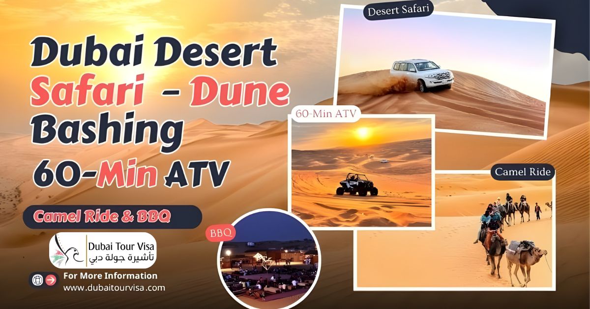 Dubai Desert Safari – Dune Bashing, 60-Min ATV, Camel Ride & BBQ
